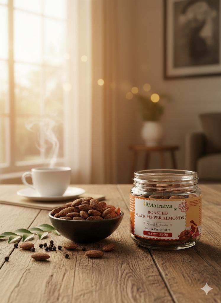 Almonds | (Black Pepper) - Roasted – Matratva – 150gm