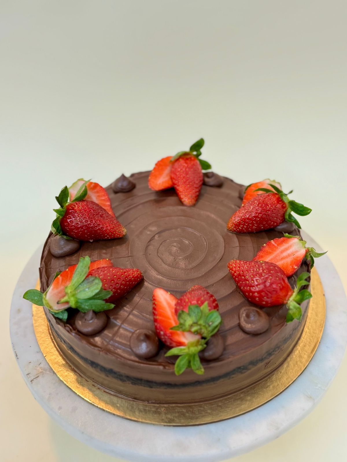 Chocolate Strawberry Cake - Vegan, Gluten Free &amp; Refined Sugar Free- 750gm