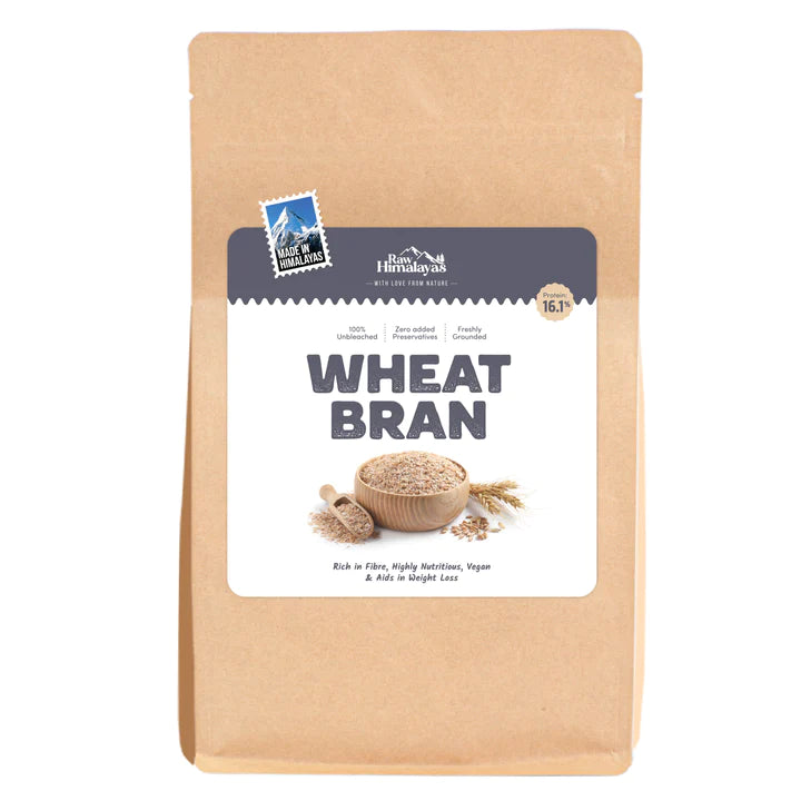 Wheat Bran | Unprocessed - Unbleached - Unadulterated - 16.1% Protein - Natural - Vegan, Gluten Free, No Preservatives, Non Gmo &amp;amp; Chemical Free - Raw Himalayas - 1000gm