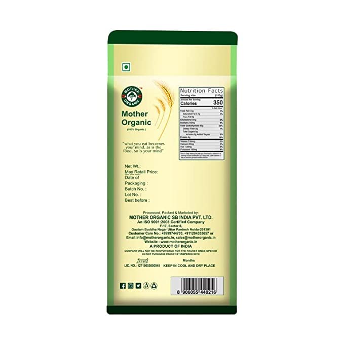 Wheat Chakki Atta - Mother Organic - 5000gm