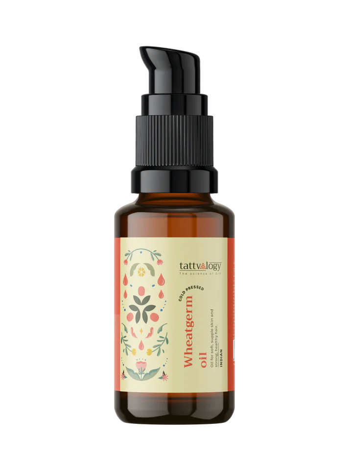 Wheatgerm Oil | Pure (Carrier Oil) - For Hair And Skin Oil - Cold Pressed - Organic - Vegan, Cruelty Free, Paraben Free, Gmo Free &amp;amp; No Preservatives - Tattvalogy - 50ml