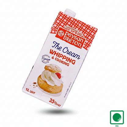 Whipping Cream | Whippin &amp; Cooking - 35% Fat -Zero Cholesterol &amp; Trans fats - Paysan Breton - 1000ml