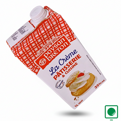 Whipping Cream | Whippin &amp; Cooking - 35% Fat -Zero Cholesterol &amp; Trans fats - Paysan Breton - 1000ml