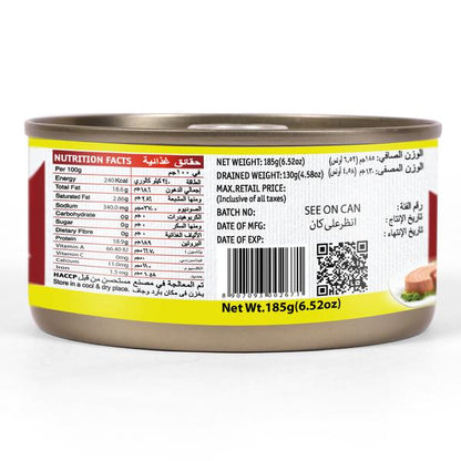White Meat Tuna Chunks In Sunflower Oil – Tasty Nibbles – 185gm