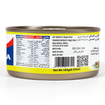 White Meat Tuna Flakes In Sunflower Oil – Tasty Nibbles – 185gm