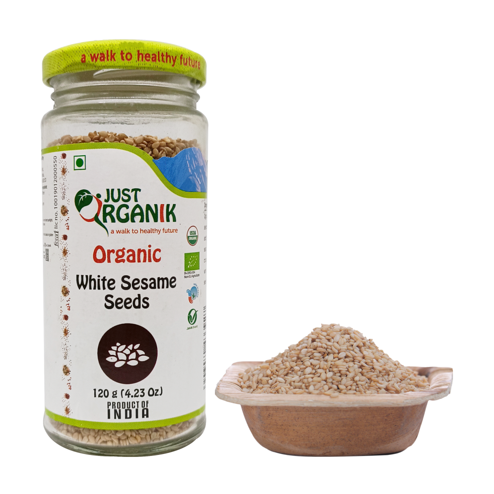 White Sesame Seeds (Safed Til) – Just Organik – 120gm