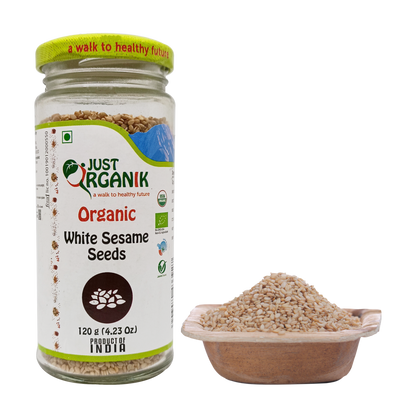 White Sesame Seeds (Safed Til) – Just Organik – 120gm