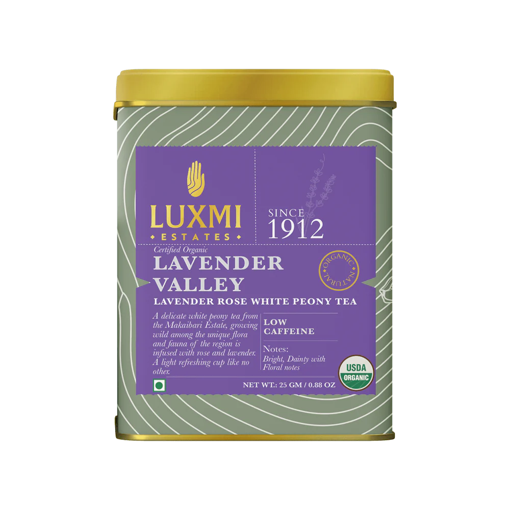 Tea | White - Lavender Valley - USDA Organic - Low Caffeine - Luxmi Estate – 25gm