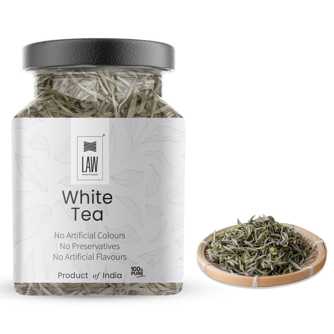 White Tea leaves – Organic - Indian - Rich in Anti-oxidants & Helps in Weight Loss - Looms And Weaves – 50gm