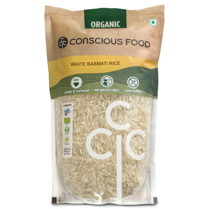 Rice | White Basmati Rice – Natural - Conscious Food – 1000gm