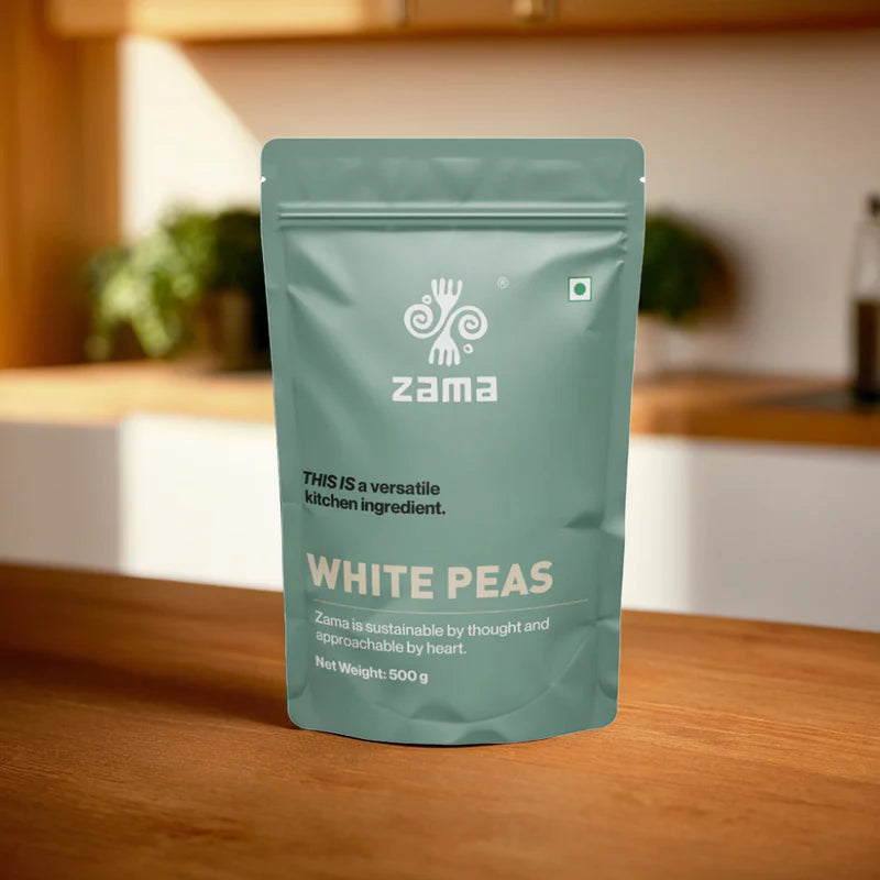 White Peas – Rich In Protein - Zama Organics – 500gm