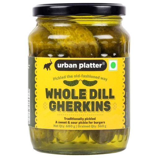 Gherkins | Whole Dill Gherkins – Urban Platter – 680gm