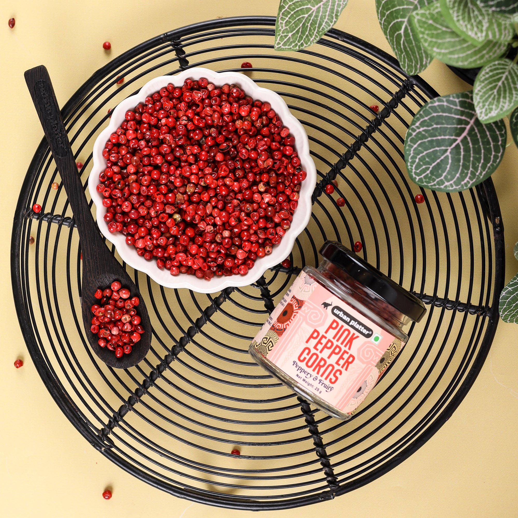 Pepper Corns | Pink Pepper Corns (Whole) - Peppery &amp;amp; Fruity - Urban Platter - 25gm