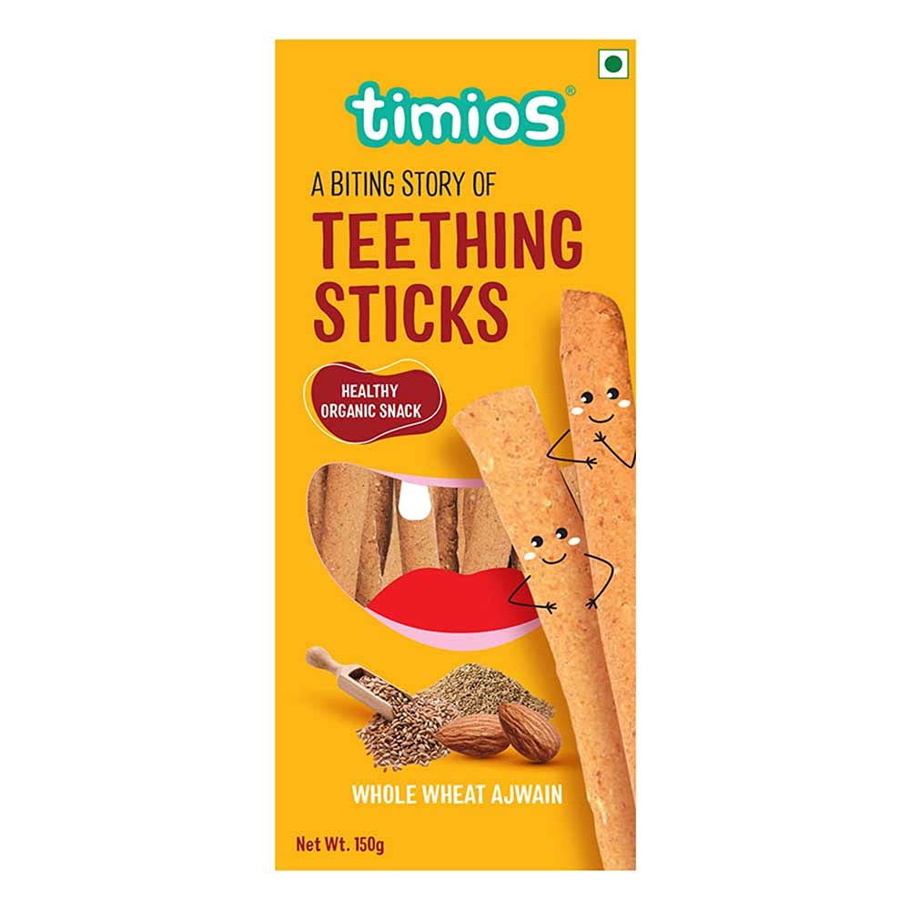 Whole Wheat Ajwain- Teething Stick - Timios - 150gms