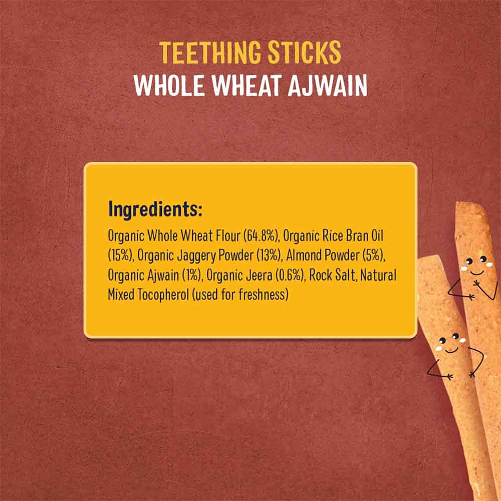 Whole Wheat Ajwain- Teething Stick - Timios - 150gms