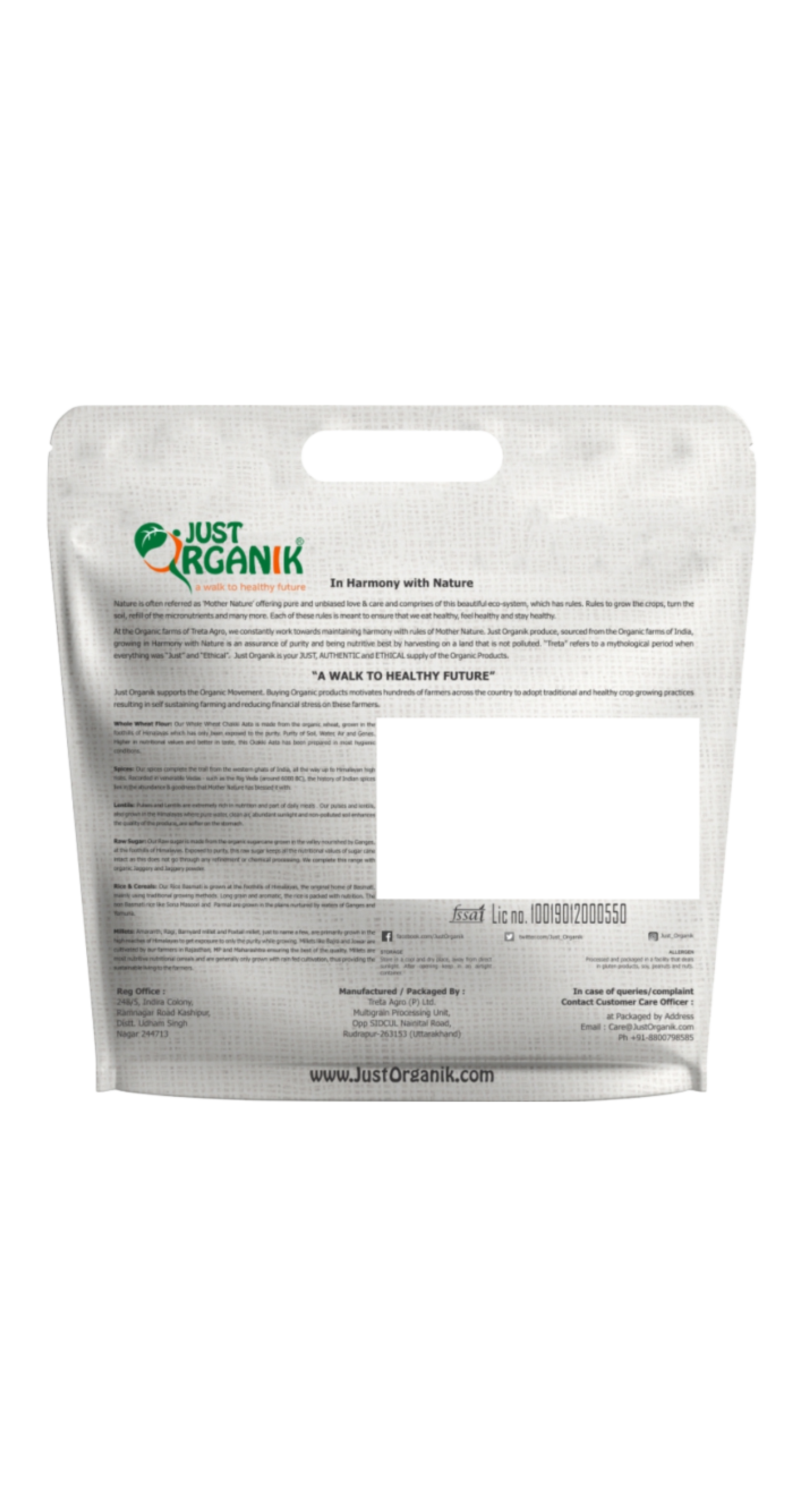 Whole Wheat Flour - Just Organik - 1000gm