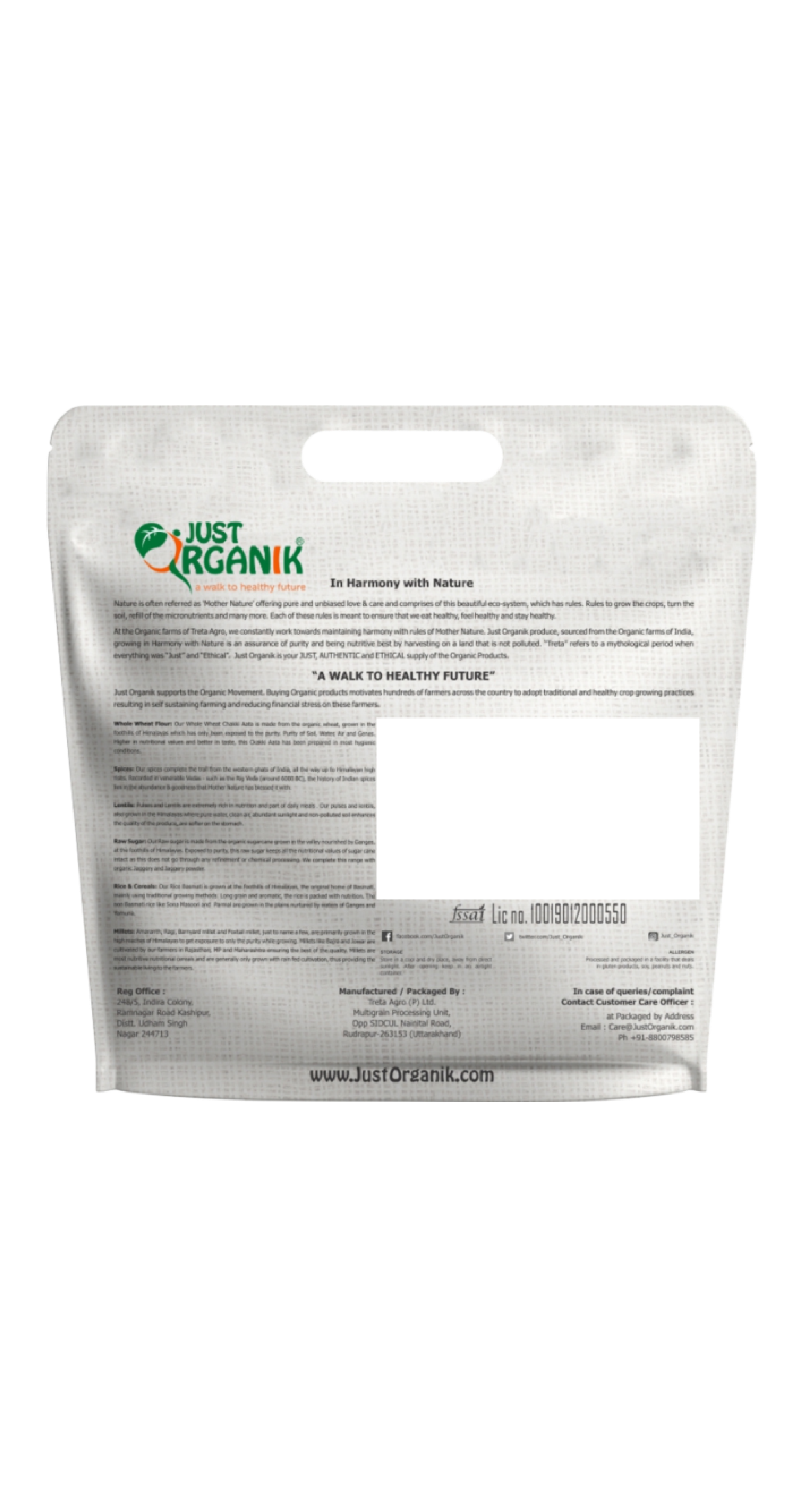 Whole Wheat Flour - Just Organik - 1000gm