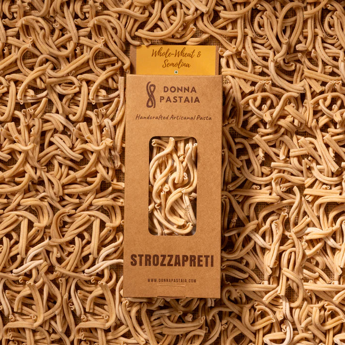 Strozzapreti Whole wheat &amp;amp; Semolina Pasta – Donna Pastaia – 250gm