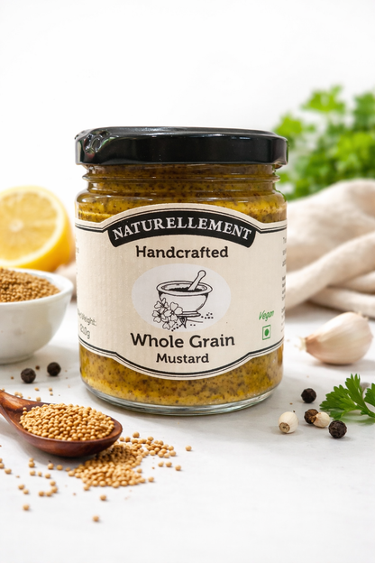 Mustard Sauce | Whole Grain Mustard Sauce - Naturellement - 210gm