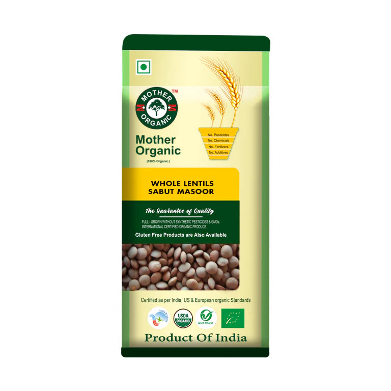 Kala Masoor - USDA Organic - Mother Organic - 500gm