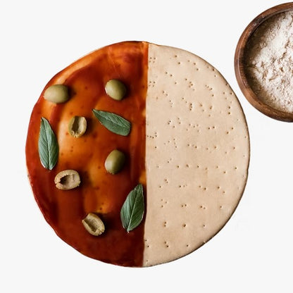 Pizza Base | Whole Wheat Pizza Base - No Addd Preservatives, Flavours &amp; No Added Colours - Paushtaa - 160gm