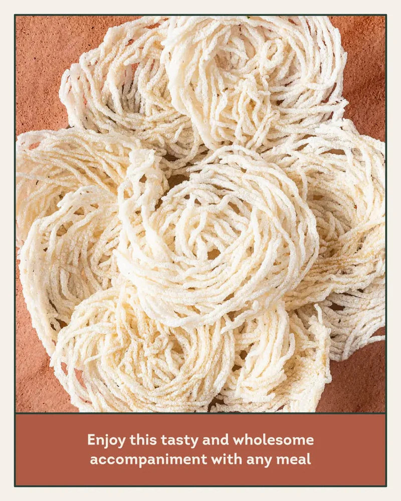 Papad | Whole Wheat String Papad - Gahu Kurdai - No Added Preservatives - Aazol - 100gm