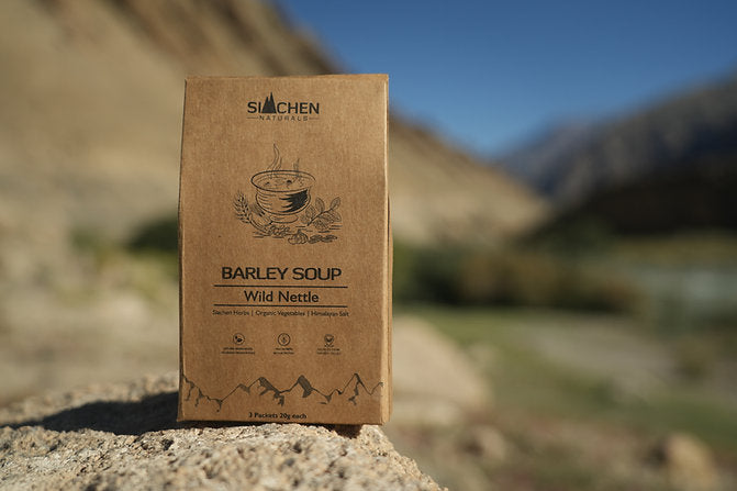 Wild Nettle Soup | Barley (With Siachen Herbs) - No Added Preservatives, High In Fiber, Rich In Fiber, Vitamins, Minerals &amp;amp; Antioxidants - Siachen Naturals - 60gm