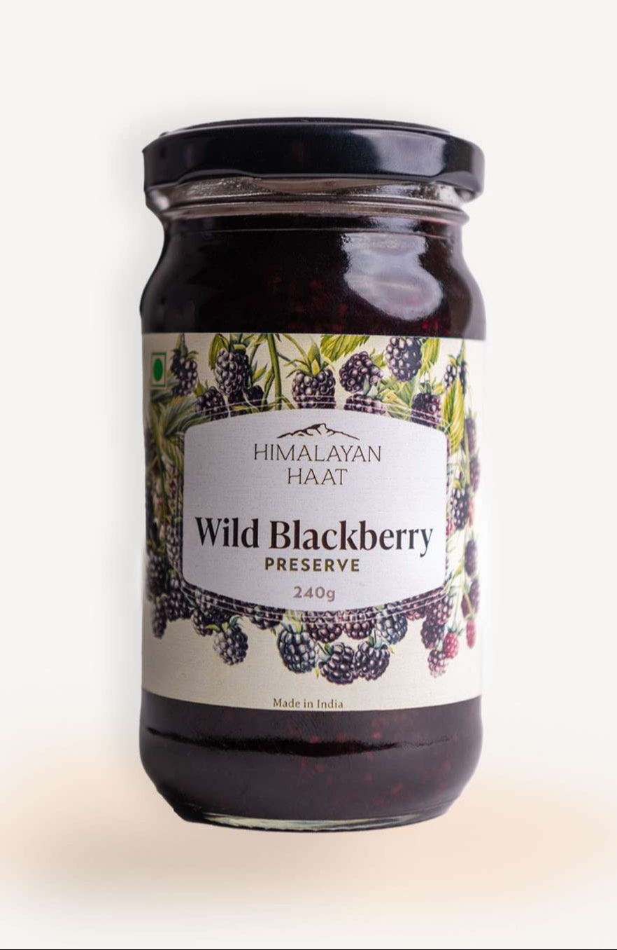 Preserve | Wild Blackberry Preserve – Natural - Vegan, Gluten Free &amp; Low Sugar Content – Himalayan Haat – 240gm