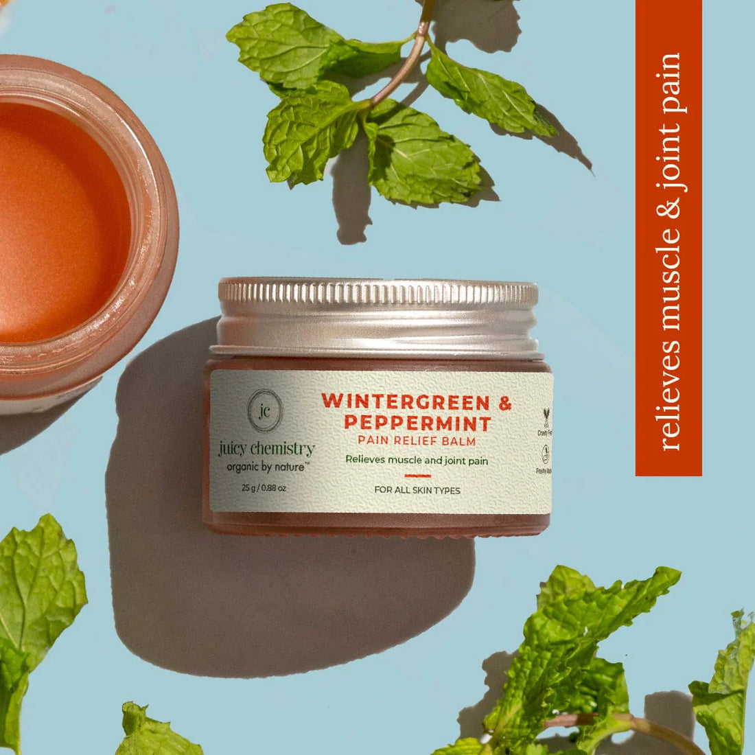 Wintergreen &amp;amp; Peppermint (Plain Relief Balm) - Juicy Chemistry - 25gm