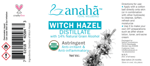 Witch Hazel Distillate – Anaha  – 30ml