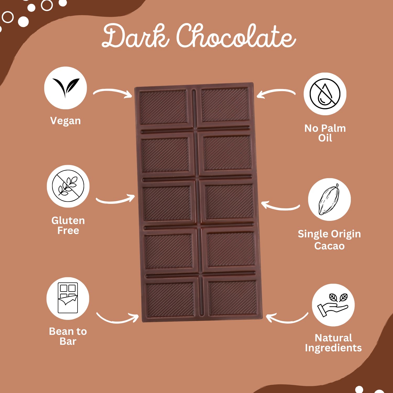 Dark Chocolate | 63% Dark Chocolate With Paan - Bean To Bar - Natural - Vegan &amp;amp; Gluten Free - Darkins – 50gm
