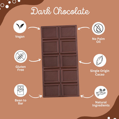 Dark Chocolate | 63% Dark Chocolate With Paan - Bean To Bar - Natural - Vegan &amp;amp; Gluten Free - Darkins – 50gm