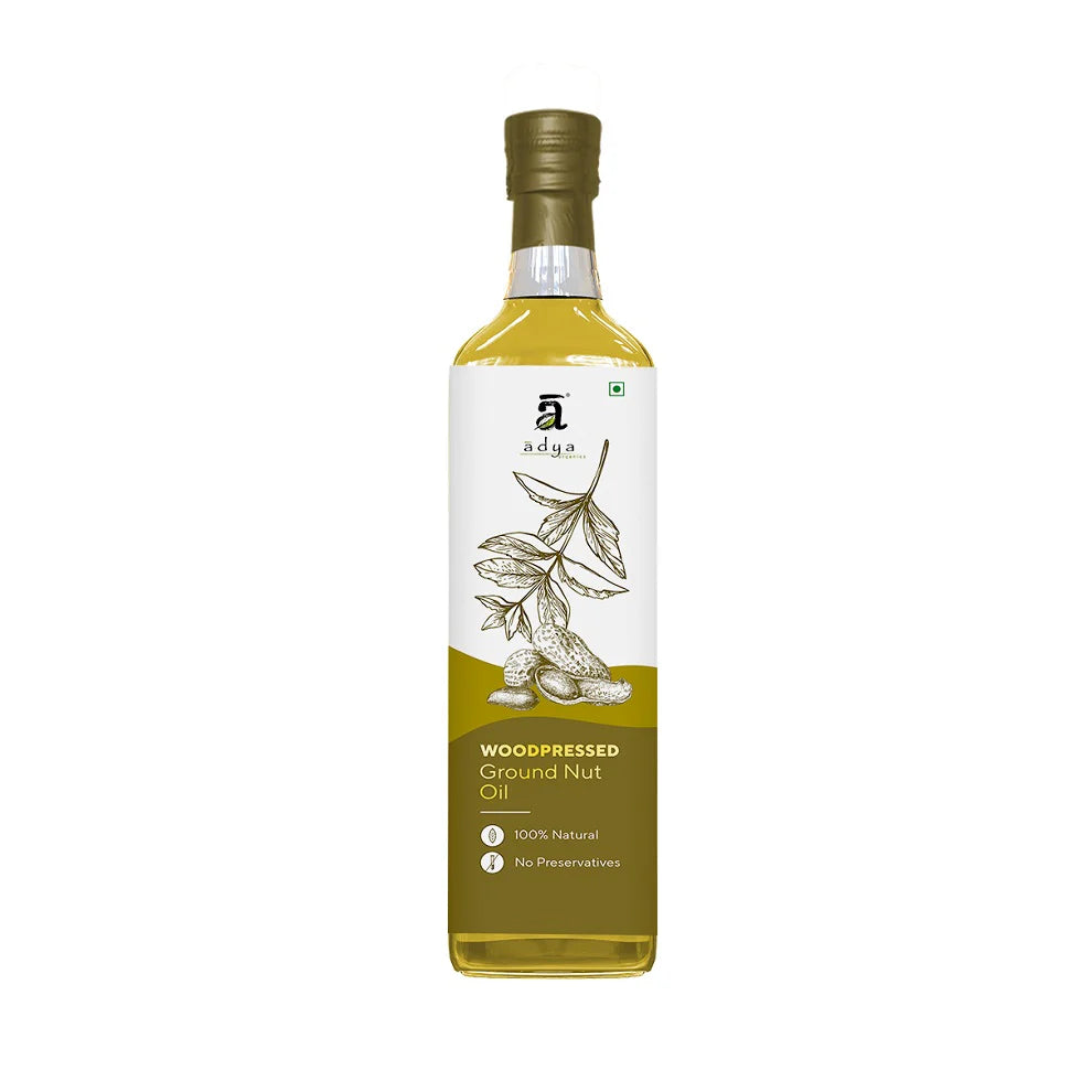 Groundnut Oil | Woodpressed Groundnut Oil - 100% Natural - No Added Preservatives - Adya Organic - 100ml