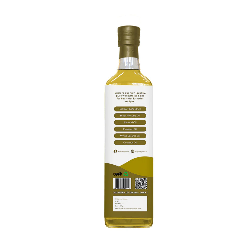 Groundnut Oil | Woodpressed Groundnut Oil - 100% Natural - No Added Preservatives - Adya Organic - 100ml