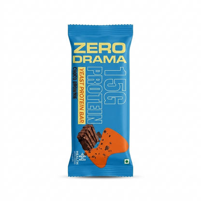 Bar | Yeast Protein Choco Brownie Bar (15g Protein)-Easy To Digest -Vegan &amp; Dairy Free- Zero Drama - No Added Sugar, &amp;amp; No Added Preservatives -Health Horizons-50gm