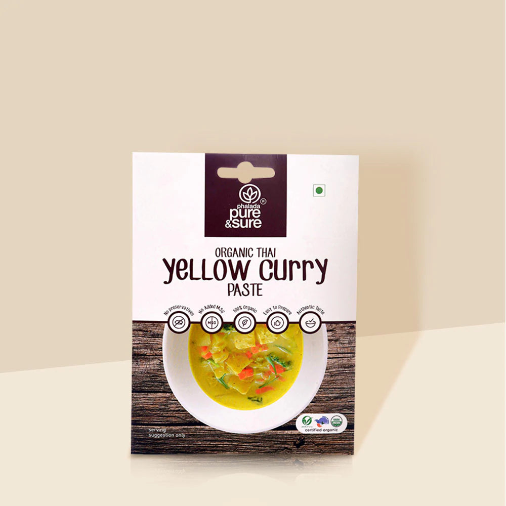Yellow Curry Paste - Organic – Indian – No Added MSG – Pure and Sure - 50gm