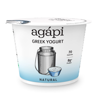 Yogurt | Greek - Natural -  High In Protein, Lowest Added Sugar &amp; No Preservatives - Agapi - 90gm