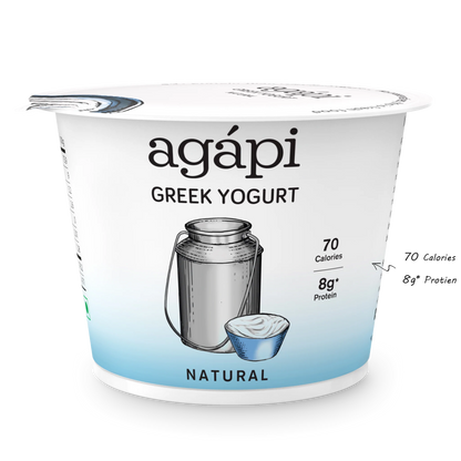 Yogurt | Greek - Natural -  High In Protein, Lowest Added Sugar &amp; No Preservatives - Agapi - 90gm