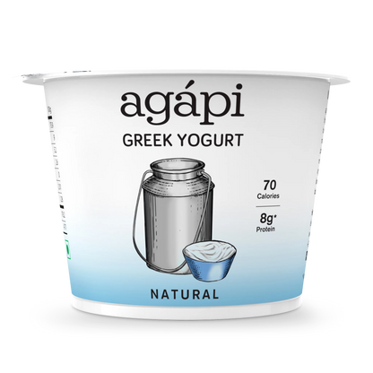 Yogurt | Greek - Natural -  High In Protein, Lowest Added Sugar &amp; No Preservatives - Agapi - 90gm