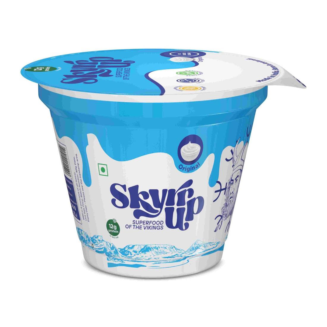 Yogurt | Original (Made From A2 Milk) – No Added Sugar, 12gm Protein, Zero Preservatives, Fat Free &amp;amp; Lactose Free – Skyrrup – 100gm