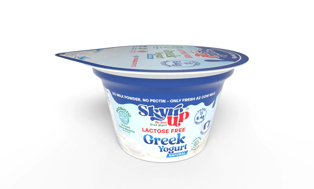 Yogurt | Natural (Made From A2 Milk) – Natural Sugar, 6.4gm Protein, No Milk Powder, Pectin Free, Fat Free & Lactose Free – Skyrrup – 85gm