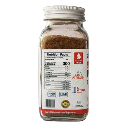 Seasoning | Zingy Gongura Podi - Spice Blends  - No Added  Flavours, Sugar, Colour  &amp; Preservatives Free  - Kitchen Koundinyasa - 75 gm
