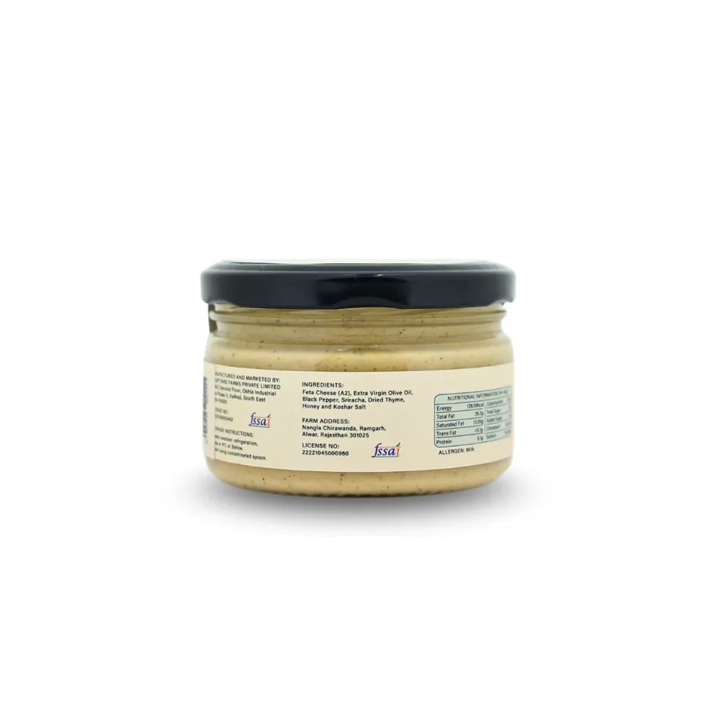 Spread | Feta Spread (Sriracha) -Made With A2 Cow Milk-No Added Sugar and No Preservatives– Highland Farms – 200gm