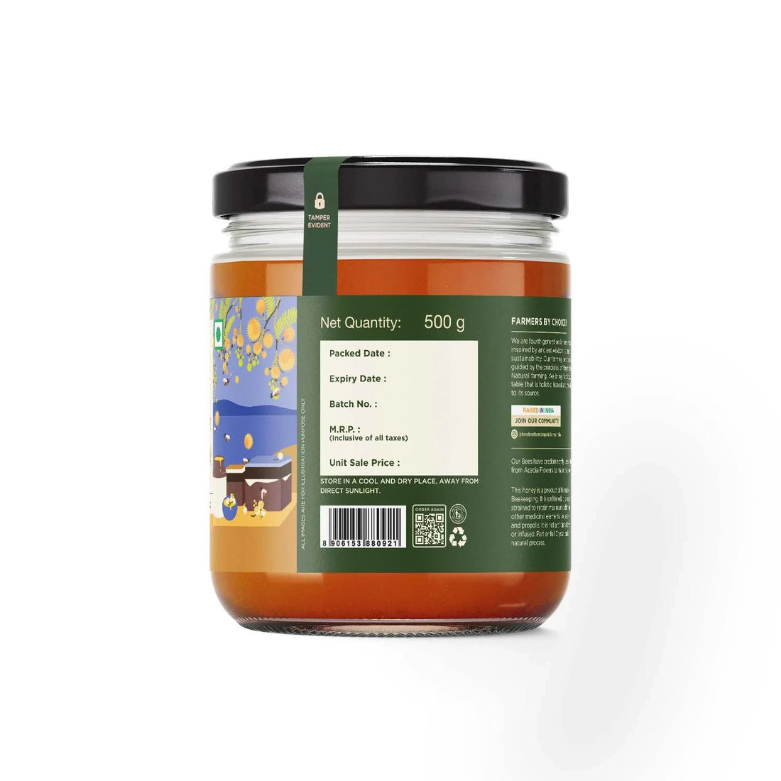Honey | Acacia Flower Honey (Monofloral) - Unpasteurized - Unprocessed - No Artifical Flavours - Two Brothers - 350gm