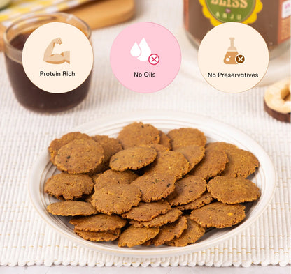 Mathri | Achari Channa Mathri -Gluten Free - Plant Based Whole Food - Oil Free, Lactose Free &amp; No Added Preservatives - Bliss Box Food - 200gm