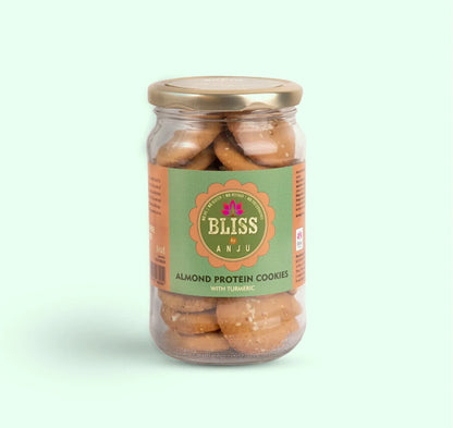 Cookies | Channa Sattu Almond Protein Cookies with Turmeric – Gluten Free - Bliss Box Foods – 350gm