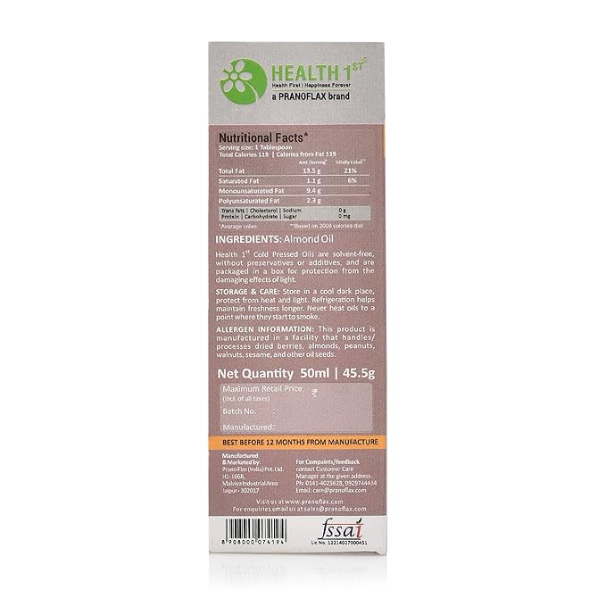 Almond Oil – Health 1st – 50ml