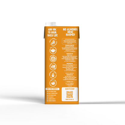 Almond Drink | Unsweetened - Cruelty Free, Soya Free, Non Gmo, No Added Sugar, Preservatives, Cholesterol, No Artificial Flavors &amp; Colors – VDC – 1000ml