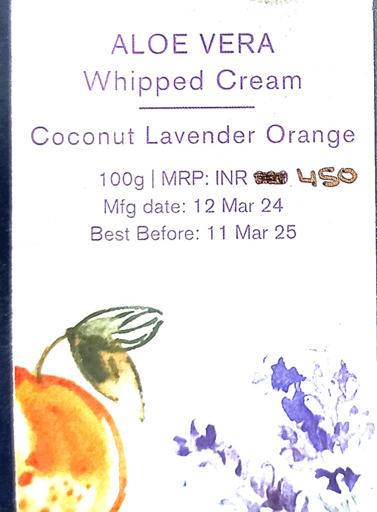 Cream | Aloe Vera Whipped Cream - Coconut (Body &amp;amp; Hair) - The Nature Mill – 100gm