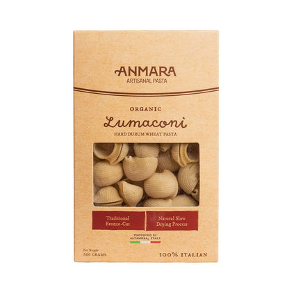 Pasta | Lumaconi Hard Durum Wheat Pasta - Organic - Italy - Anmara – 500gm